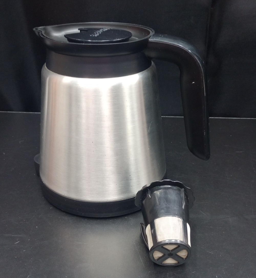 Keurig 2.0 Brushed Stainless Steel 32 Oz Thermal Coffee Pot Carafe & Lid 1719